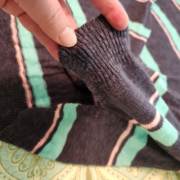 Light Summer Sweater Mint/Pink/Grey Size L - Picture 4 of 5